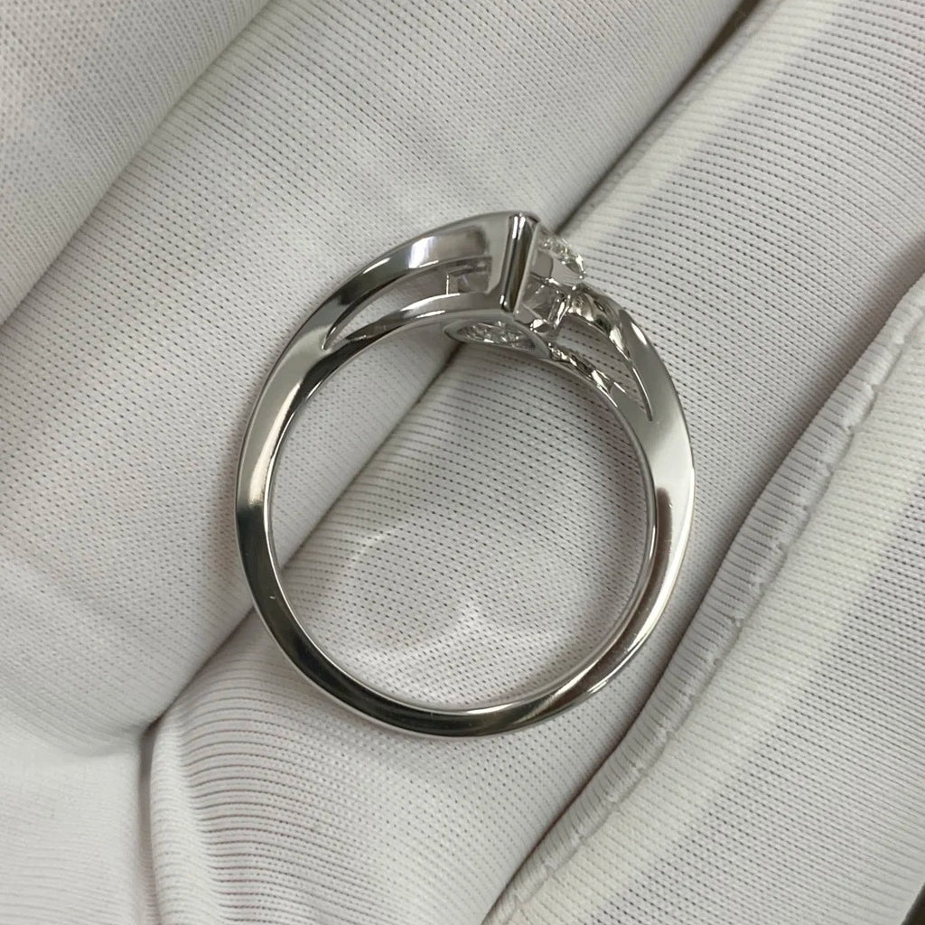 Pear Cut Diamond Twist Ring | Minimalist Engagement Ring | NovaVow Rings